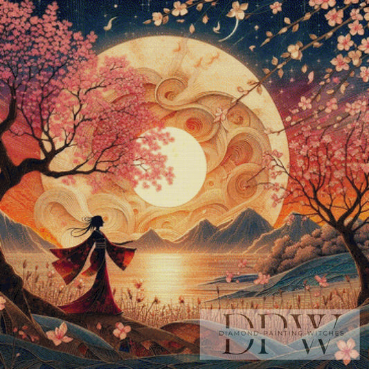 Planet der Kirschblüten by QN 90x90cm mit 200 DPW-1913