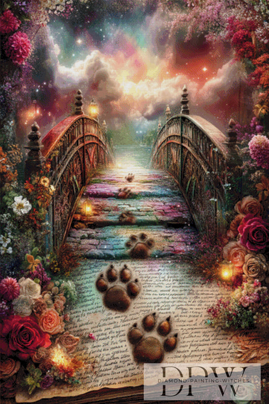 Vintage Regenbogenbrücke by ellufija 80x120cm mit 310 Farben DPW-192