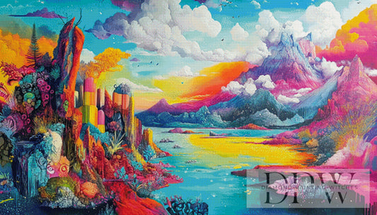 Color Explosion by Moonlight, 140x80cm mit 410 Farben DPW-1936