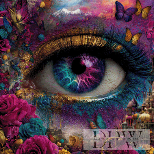 Fantastischer Blick by Elly_A.I 90x90cm mit 290 Farben DPW-1942