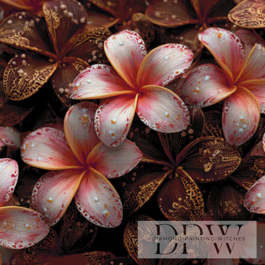 Frangipani Bouquet by theA.art mit 200 Farben