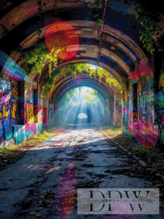 Lost Tunnel by QN 75x100cm mit 360 Farben DPW-1945