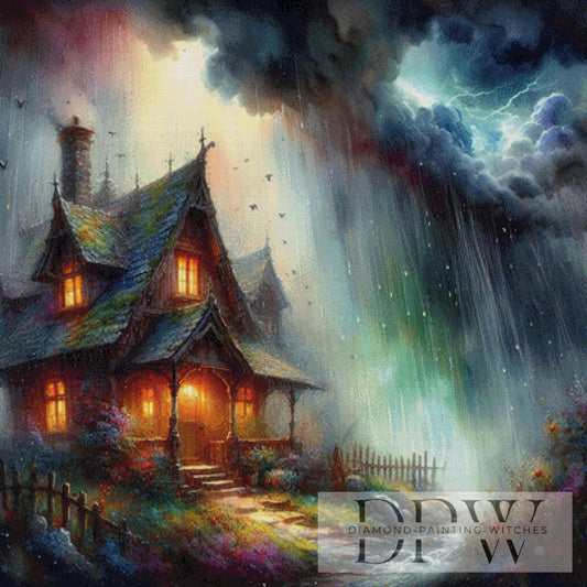 Unwetter by QN 100x100cm mit 280 Farben DPW-1949
