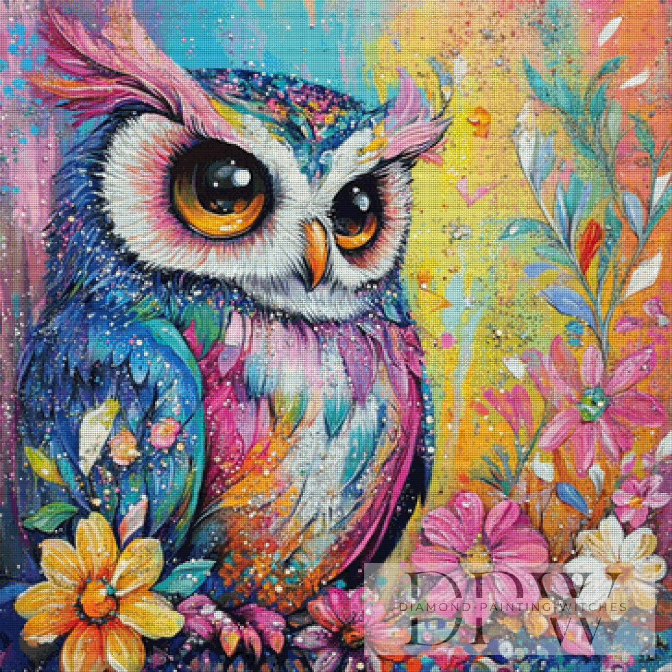 Blümchen Euli by Sunshine, 90x90cm mit 380 Farben DPW-1955