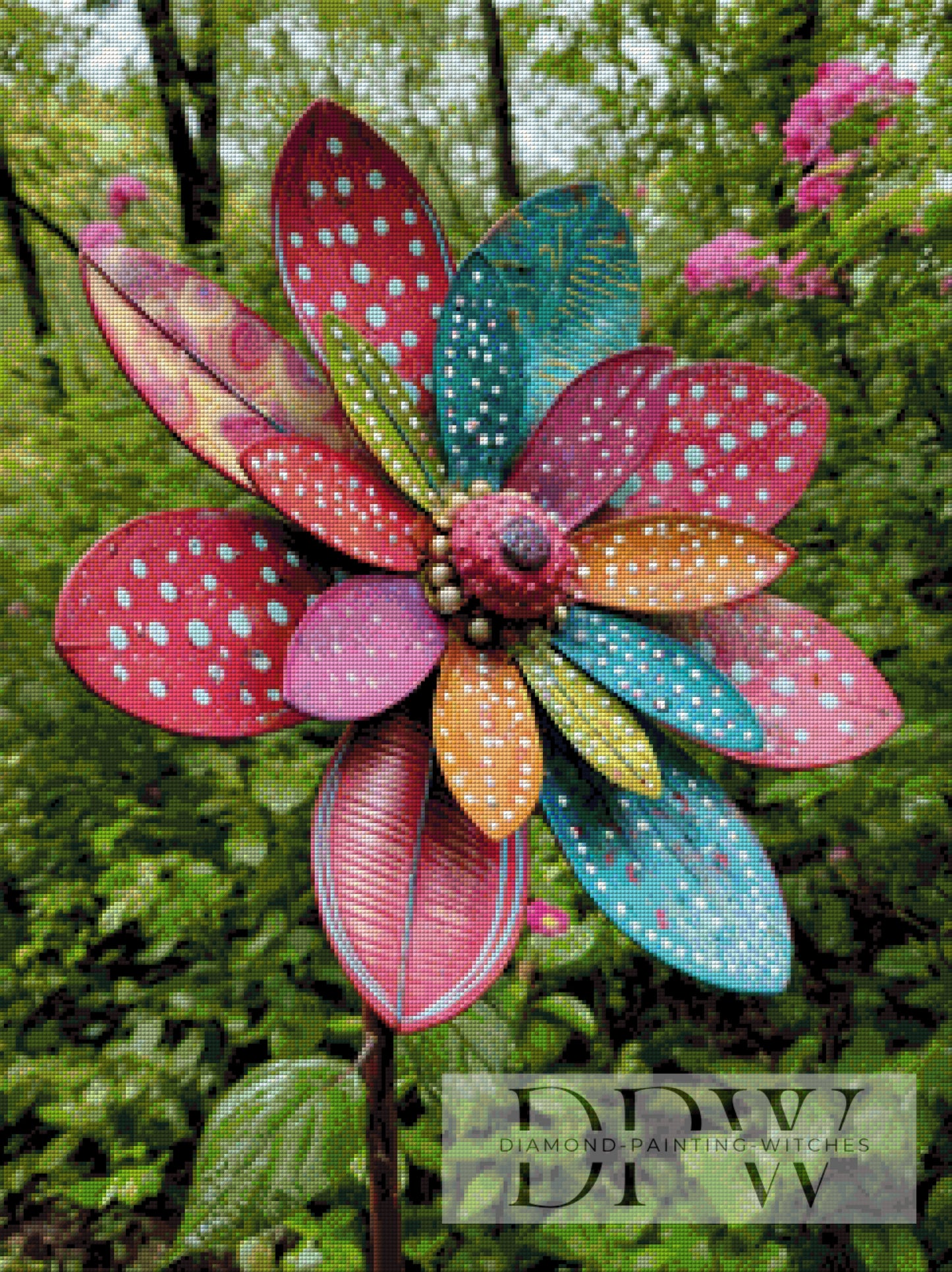 Blumenmühle by Luna 80x80cm mit 250 Farben DPW-1957