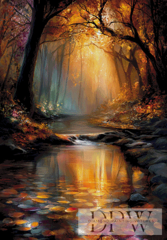 Herbststille by Elly_A.I  70x100cm mit 220 Farben DPW-1961