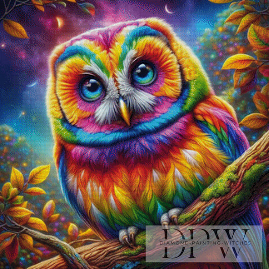 Eule Hedwig by CreatiVart, 80x80cm mit 380 Farben DPW-1973