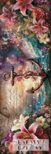 Lilies Anchor by ellufija mit 330 Farben **SOFORTKAUF** ECKIGE Steine 90° GEDREHT