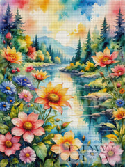 Blümchen am Fluss by Sunshine mit 400 Farben