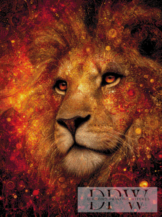 Löwe by Elly_A.I. 60x80cm mit 95 Farben DPW-2609