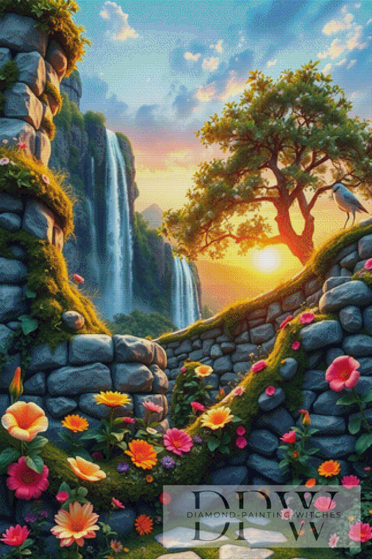 Wasserfall 2 by Casalla Vendetta, 80x120cm mit 360 Farben DPW-2014