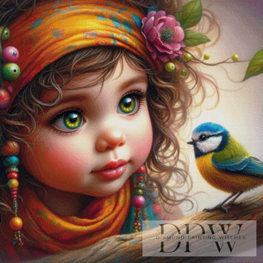 Vogelkunde by CreatiVart, 80x80cm mit 340 Farben DPW-2015