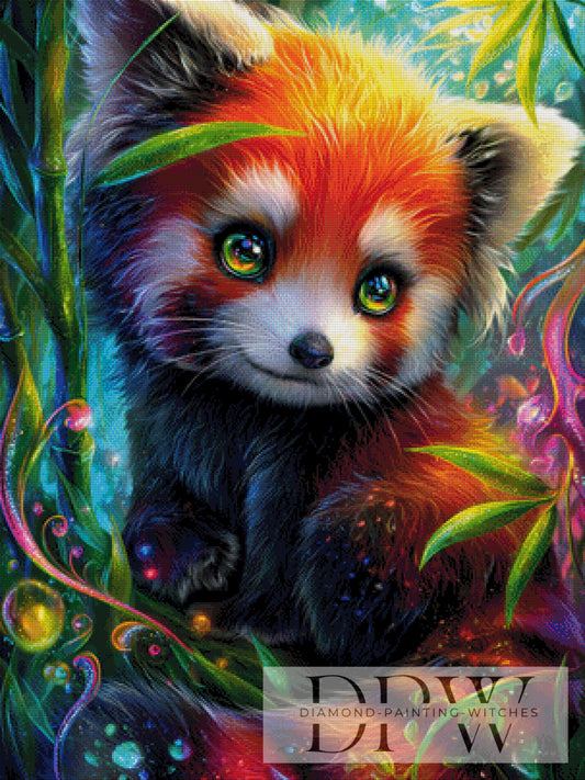 Red Panda by Elly_A,I 75x100cm mit 390 Farben DPW-2020