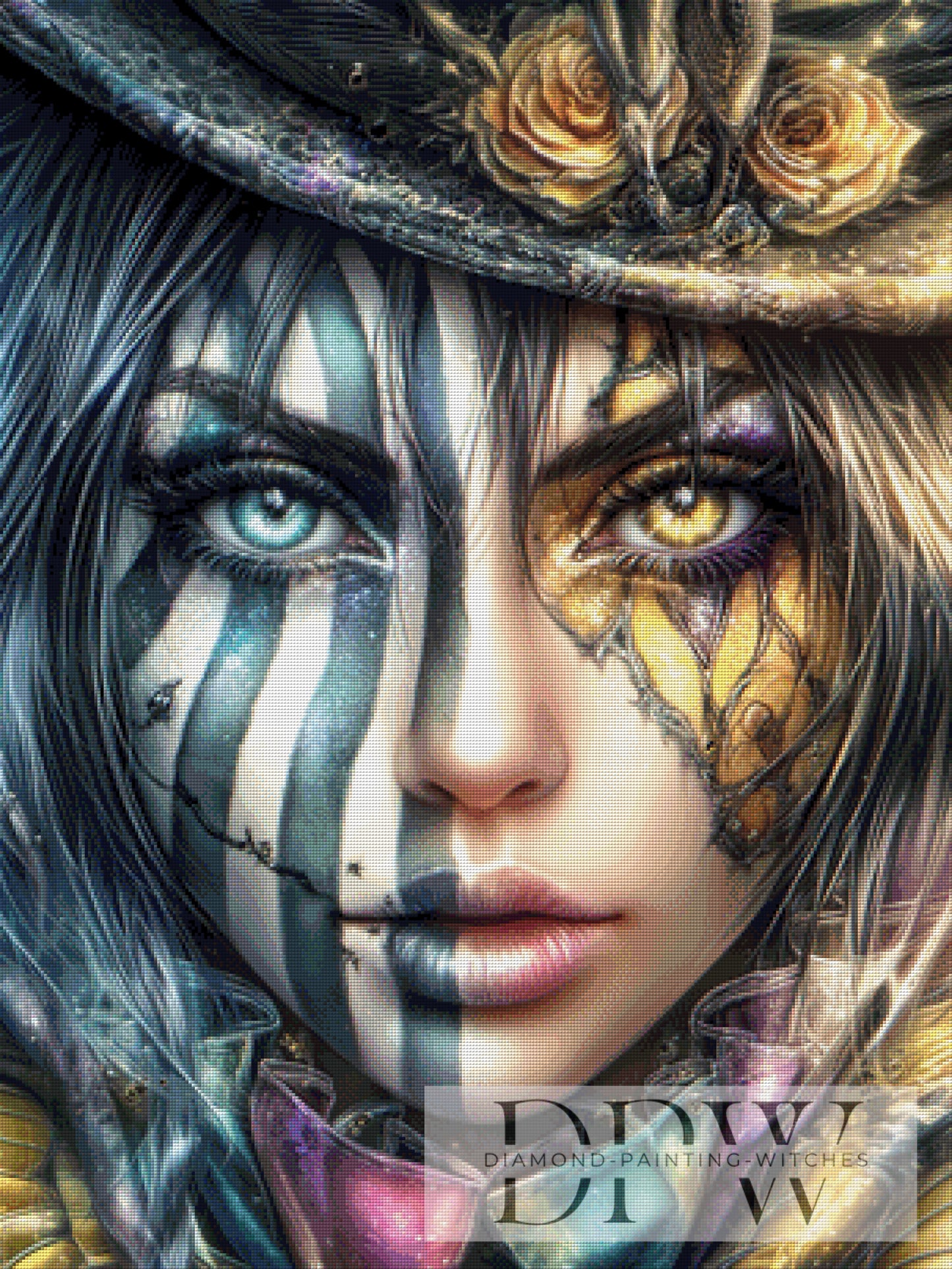 Zweigesicht by _Sweet_Loco_AI 75x100cm mit 260 Farben DPW-2038