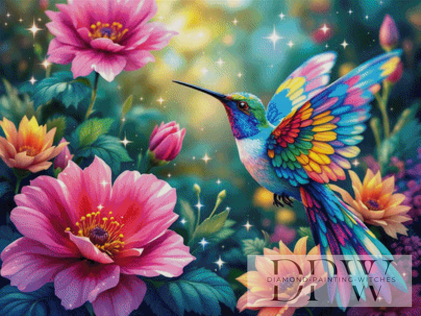 Kolibri by QN 100x75cm mit 400 Farben DPW-2049