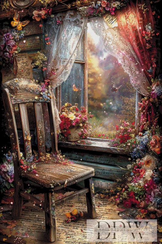 Vintage Lost Stuhl by ellufija 80x120cm mit 300 Farben DPW-2076