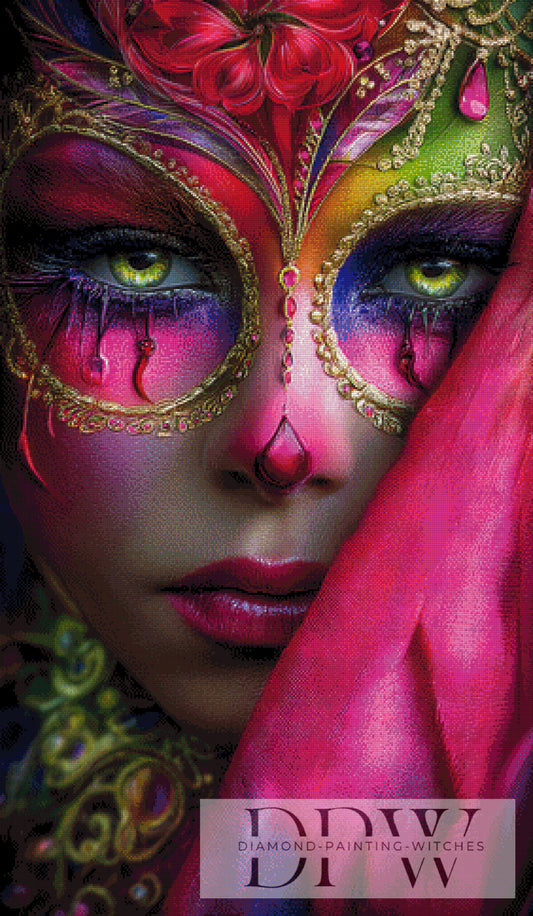 Maskerade by Moonlight, 70x120cm mit 270 Farben DPW-2083