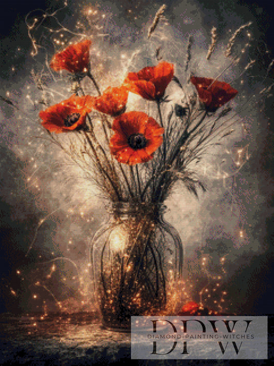Mohnblüten by theA.art 60x80cm mit 130 Farben DPW-2092
