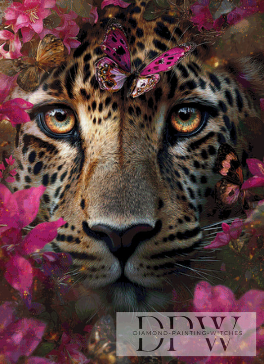 Romantic Cheetah by Morrigan 80x110cm mit 240 Farben DPW-2094