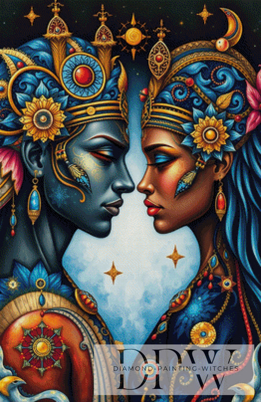 Two Faces by Casalla Vendetta, 65x100cm mit 300 Farben DPW-2104