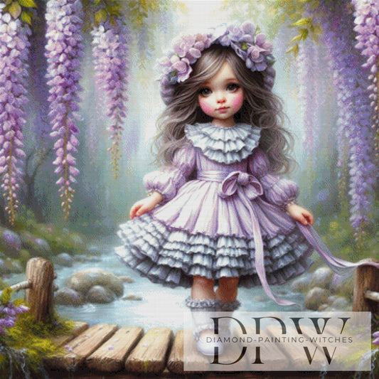Little Lilac Lola by CreatiVart, 90x90cm mit 210 Farben DPW-2114