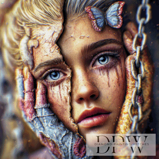 Broken by Morrigan 90x90cm mit 280 Farben DPW-2126