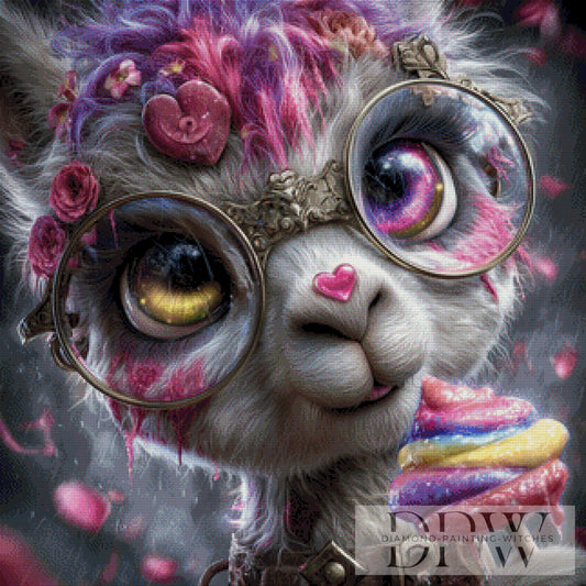 Süße Ilse by Sweet_Loco_AI 80x80cm mit 220 Farben DPW-2169