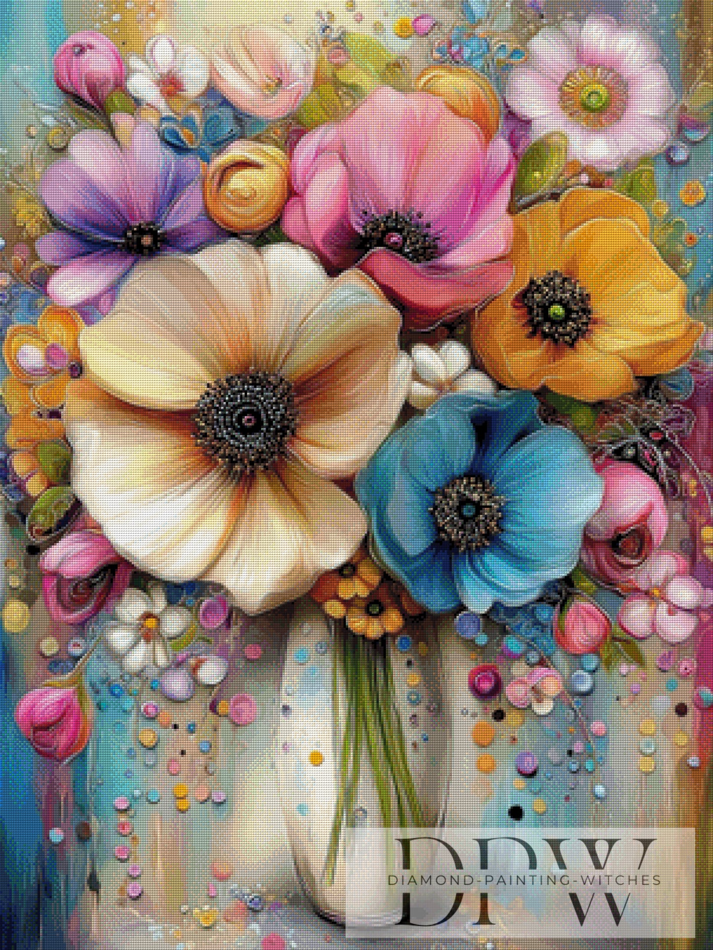 Extrem Anemoning by CleoDora 75x100cm mit 360 Farben DPW-2186
