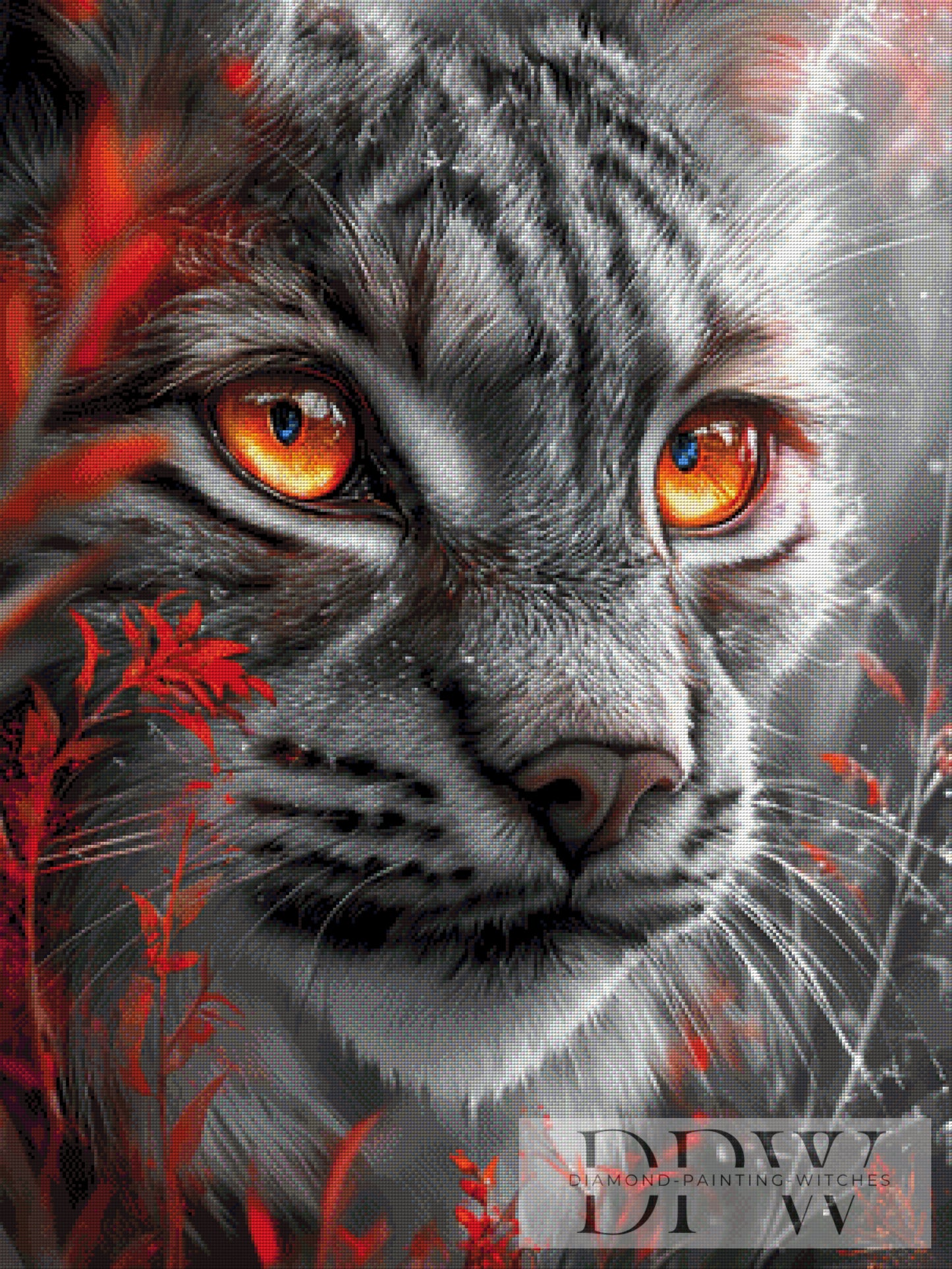 Orange Eye by Artifey 75x100cm mit 160 Farben DPW-2190