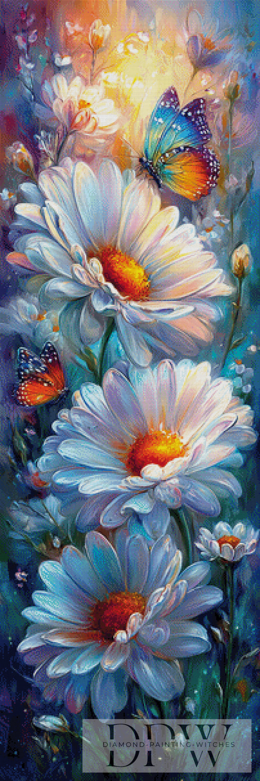Weiße Blüten by Artifey 50x150cm mit 370 Farben DPW-2191