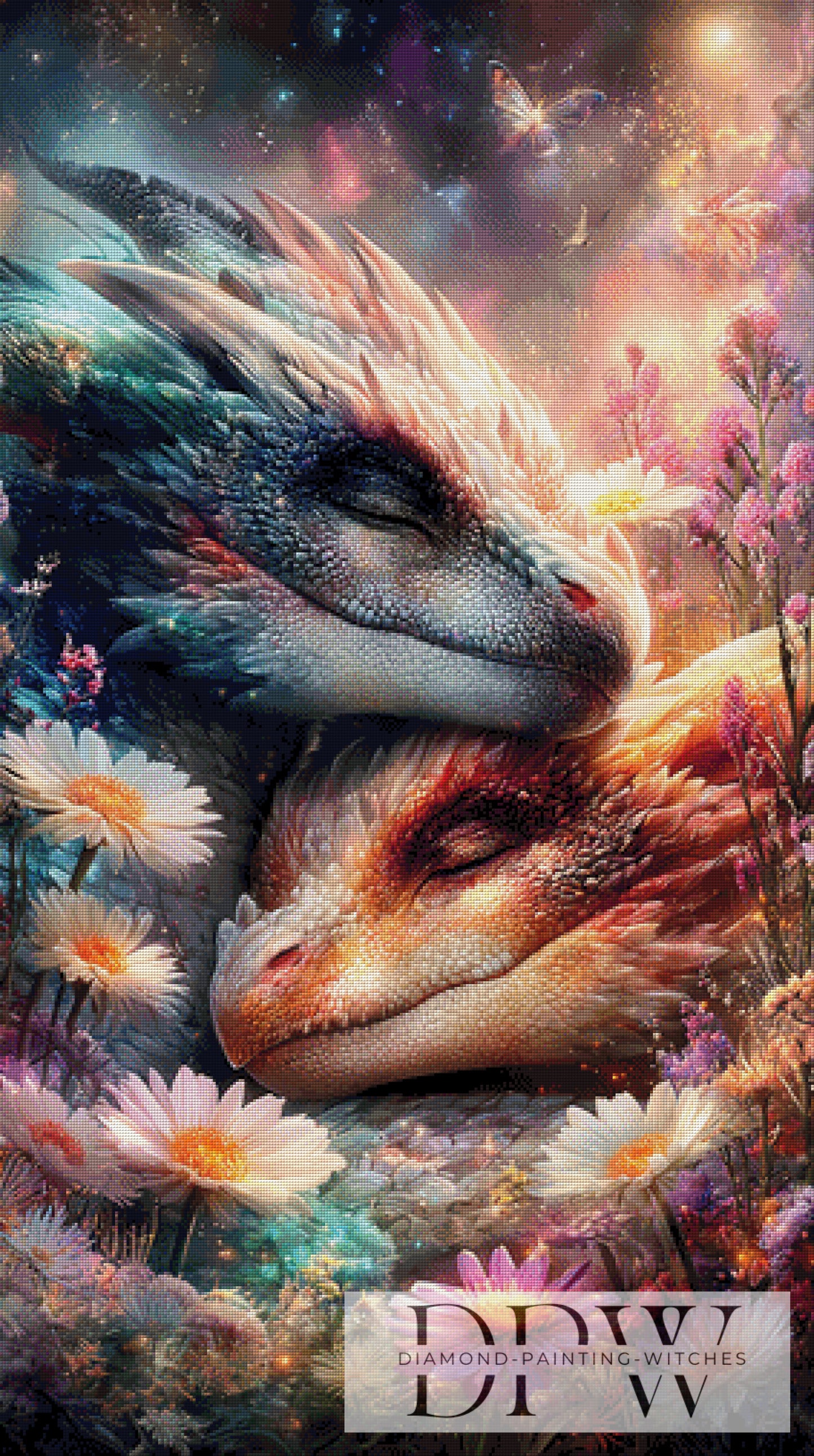 Wenn Drachen träumen by ellufija 70x125cm mit 320 Farben DPW-2200