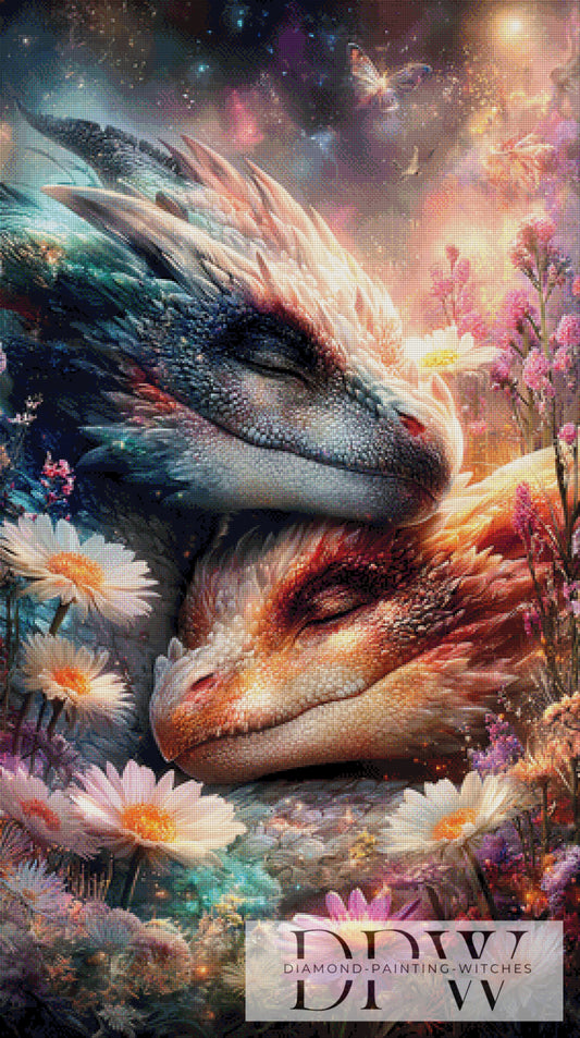 Wenn Drachen träumen by ellufija 70x125cm mit 320 Farben DPW-2200