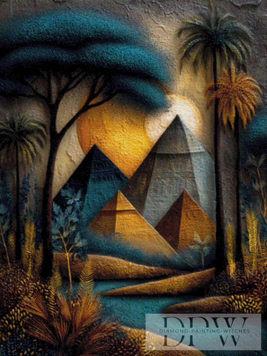 Pyramiden by Elly_A.I. 75x100cm mit 180 Farben DPW-2202