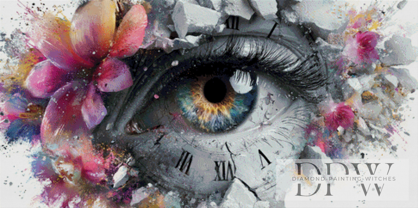 Das Auge der Zeit by theA.art 120x60cm mit 250 Farben DPW-2220