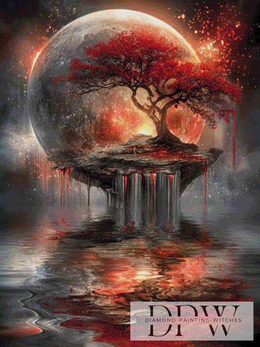 Blutmond by Elly_A.I 90x120cm mit 180 Farben DPW-2227