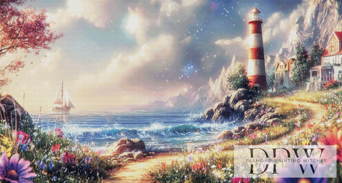 Licht am Blütenmeer by ellufija 140x75cm mit 300 Farben DPW-2229