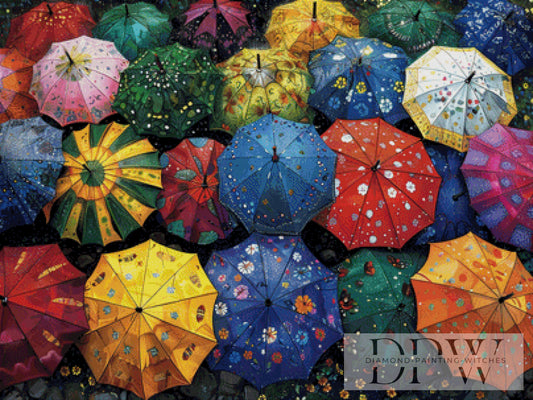 Festival Umbrellas by Pixxel Pics 100x75cm mit 350 Farben DPW-222