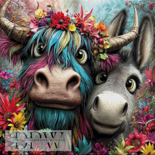 Erwin & Rosi by QN 90x90cm mit 370 Farben DPW-2233