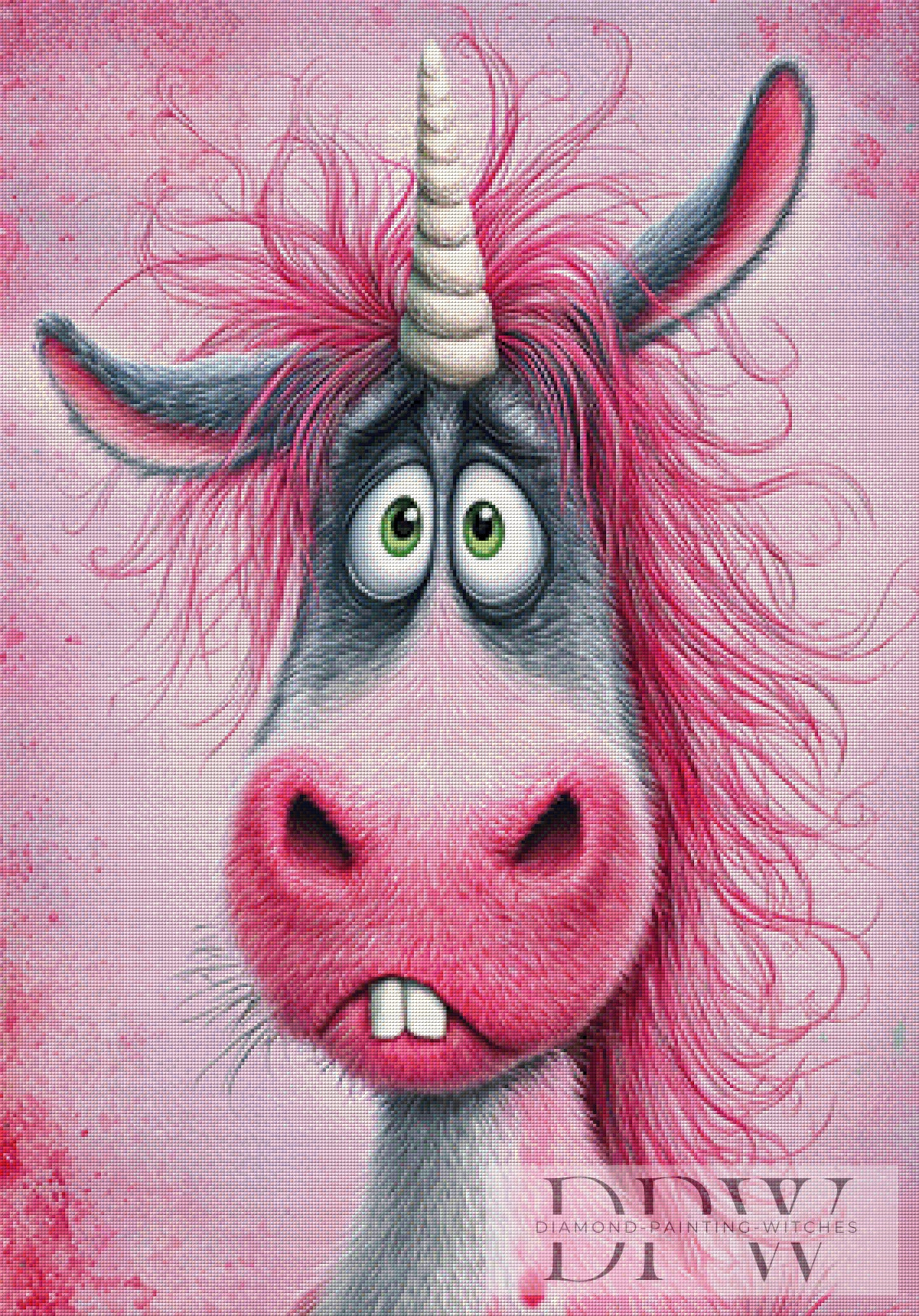 Funny Unicorn by Catill 70x100cm mit 170 Farben DPW-2242