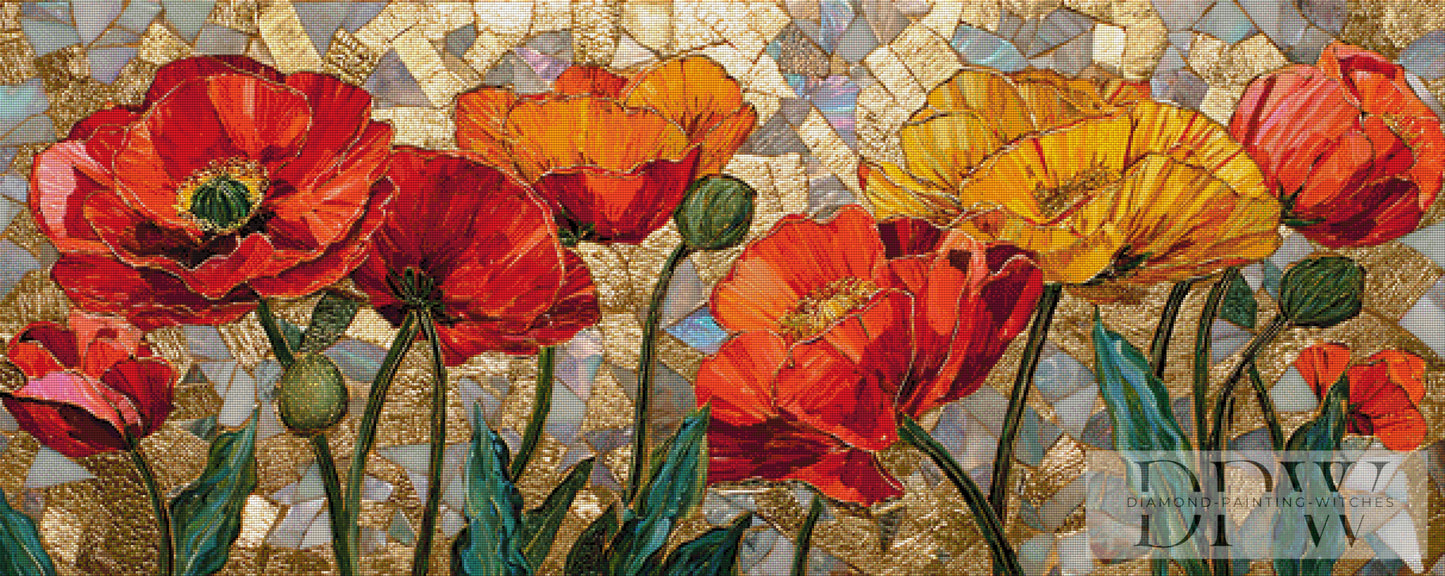 Mohnblumen by Catill 150x60cm mit 315 Farben DPW-2243