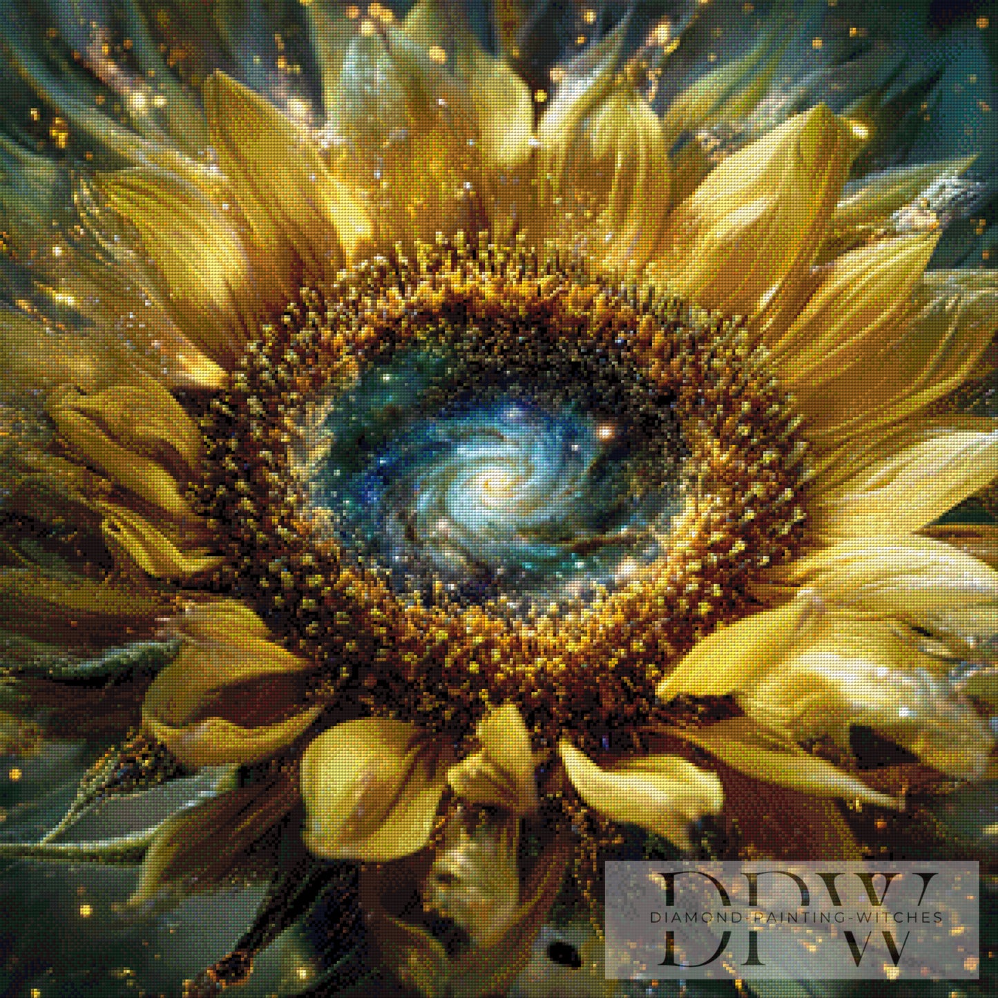 Sonnenblumen Galaxie by Catill 80x80cm mit 220 Farben DPW-2247