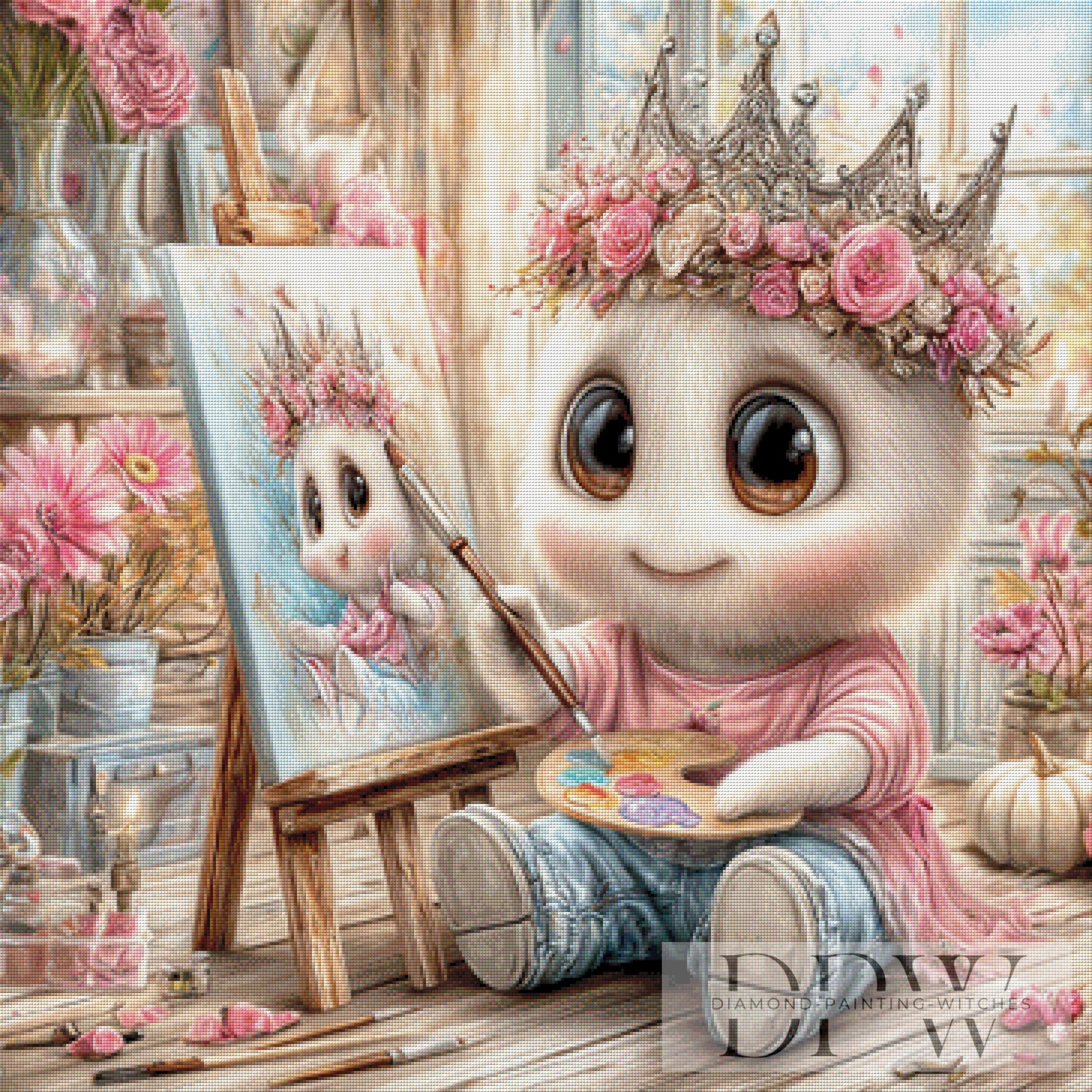 Der kleine Prinzengeist by Lisa Morgan 90x90cm mit 240 Farben DPW-2251