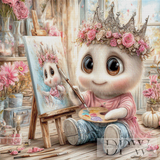 Der kleine Prinzengeist by Lisa Morgan 90x90cm mit 240 Farben DPW-2251