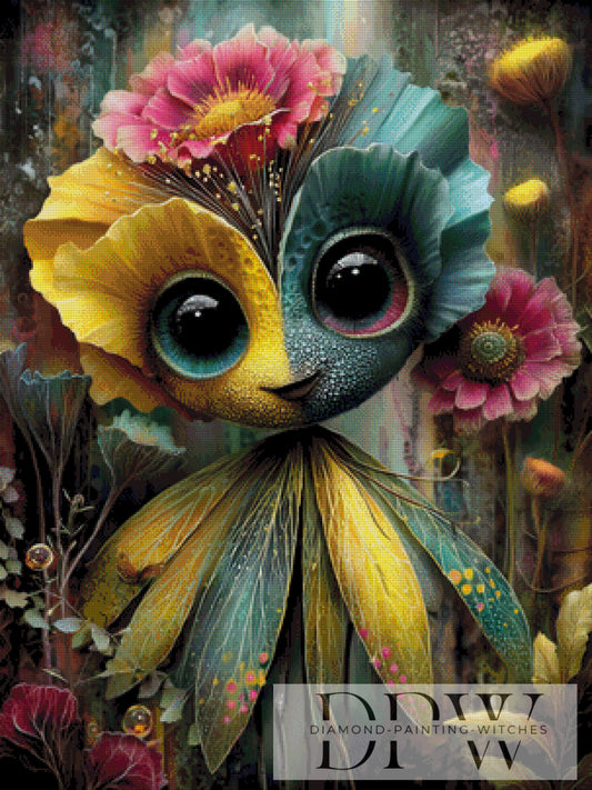 Frau Blume by QN 75x100cm mit 290 Farben DPW-225