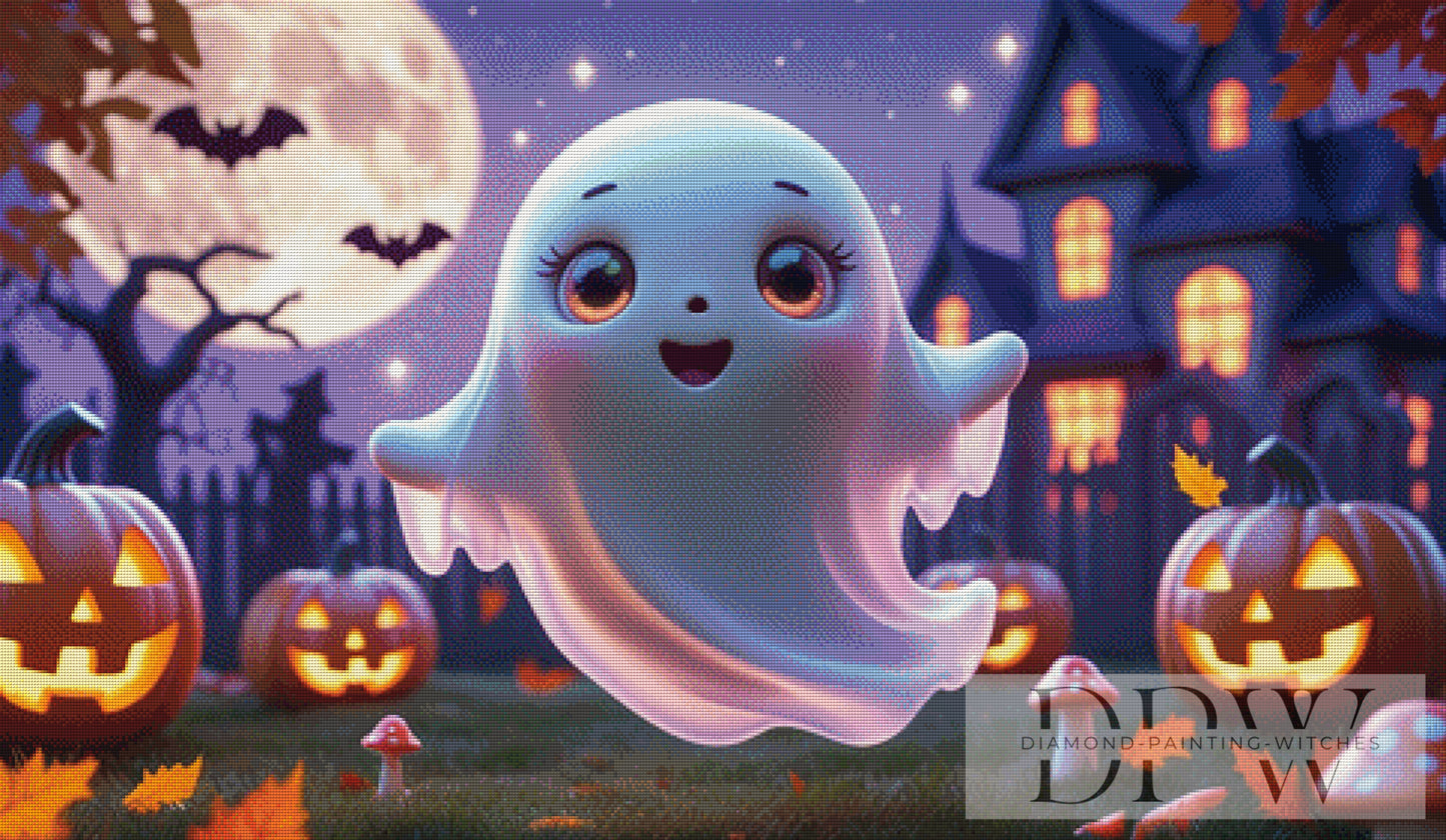 Halloween Ghost by CreatiVart 120x70cm mit 240 Farben DPW-2261