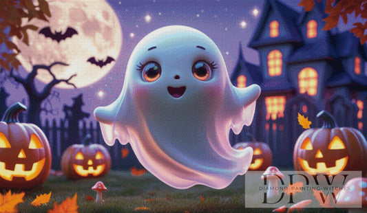 Halloween Ghost by CreatiVart 120x70cm mit 240 Farben DPW-2261