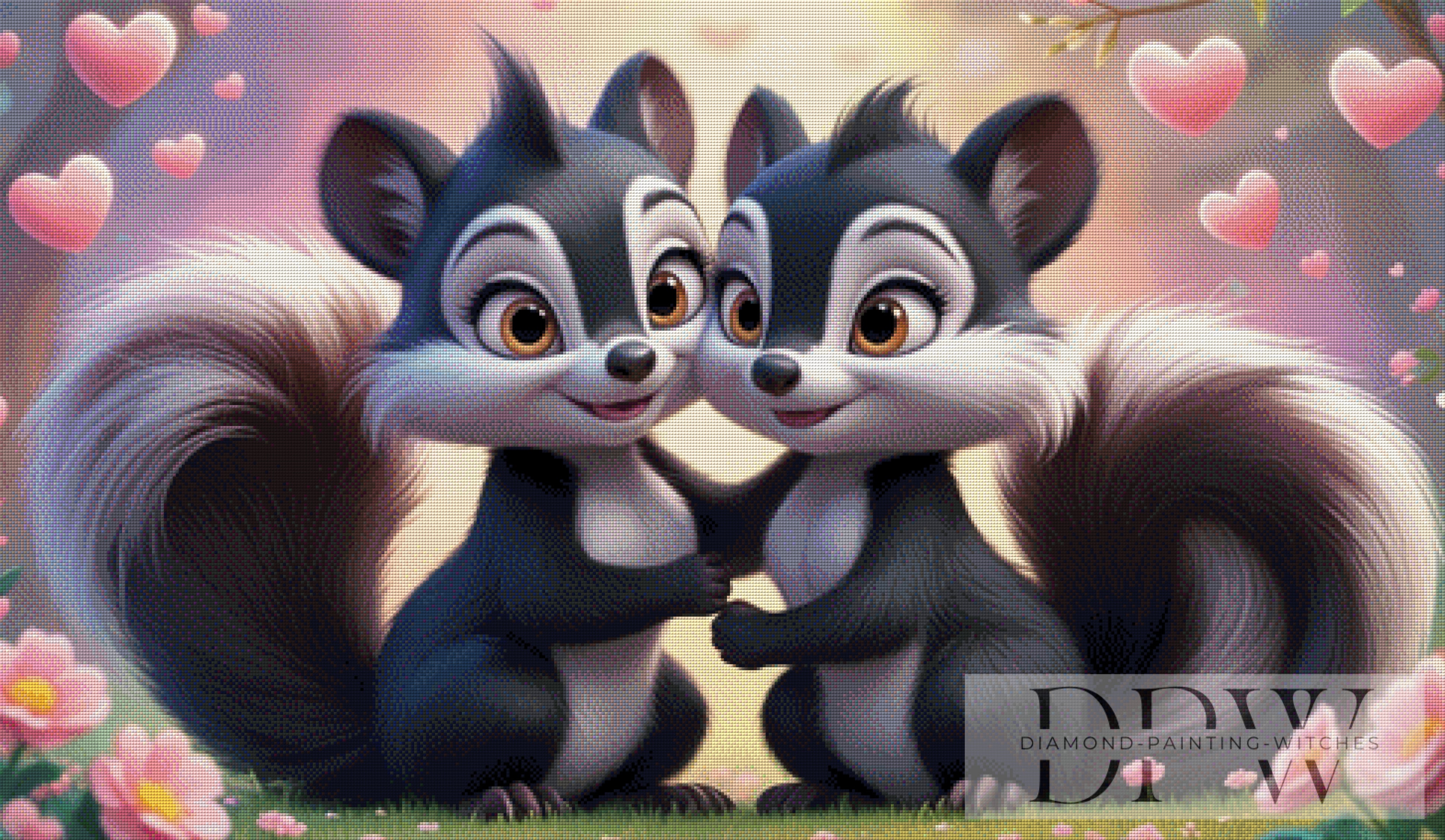 Stinktiere in Love by CreatiVart mit 230 Farben