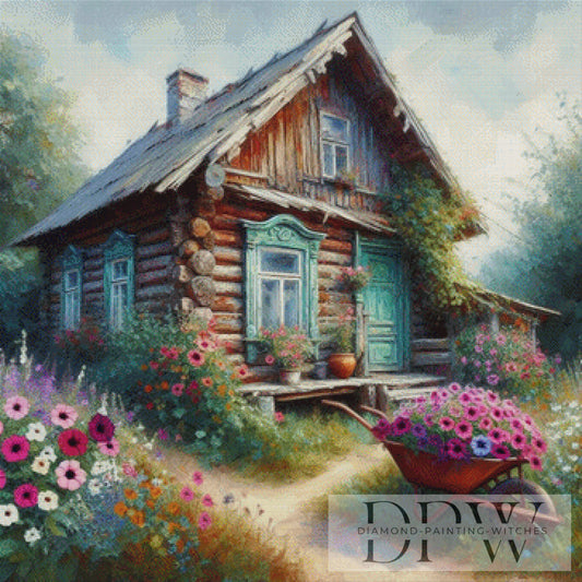 Verlassene Hütte by CreatiVart 90x90cm mit 300 Farben DPW-2268
