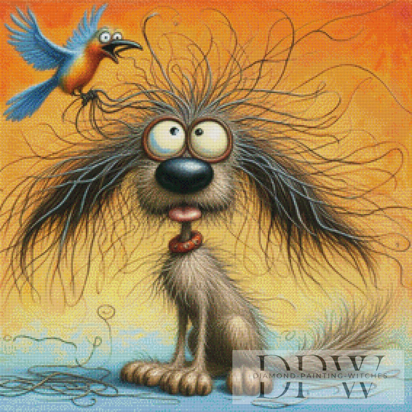 Haarige Angelegenheit by CreatiVart 70x70cm mit 220 Farben DPW-2271