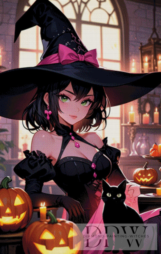 Halloween Witch by Casalla Vendetta 70x110cm mit 250 Farben DPW-2276